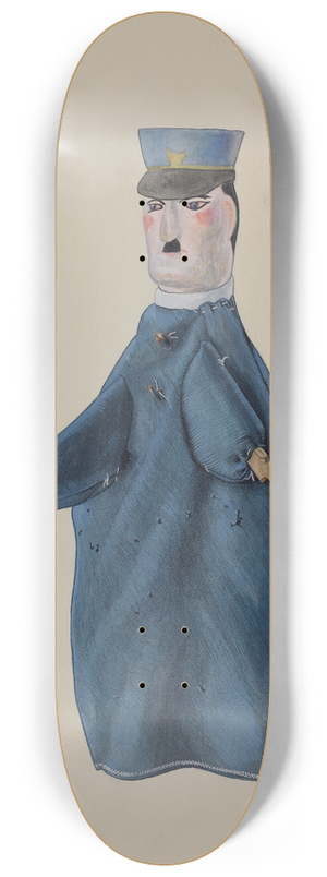 Elmer Weise - Hand Puppet  Policeman 8.25 inch art skate deck
