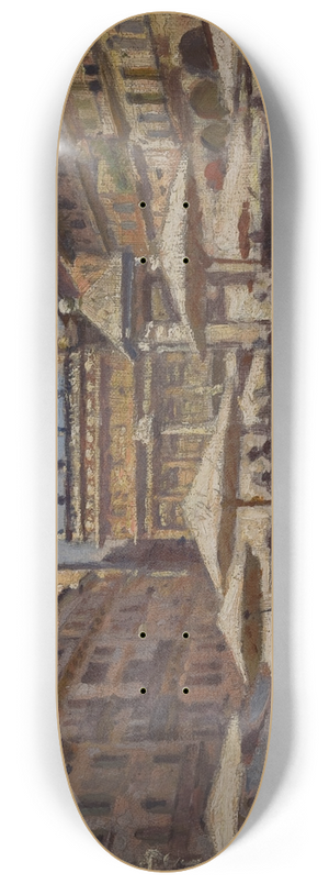 Aleksander Gierymski - Piazza delle Erbe in Verona 8.25 inch art skate deck