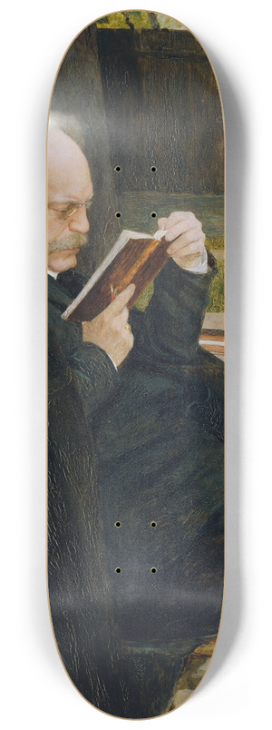 Emanuel Baschny - Lesender Mann 8.25 inch art skate deck