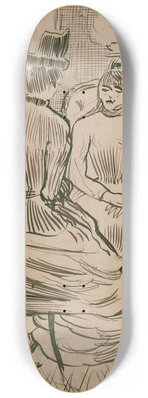 Emile Bernard - La Conversation 8.25 inch art skate deck
