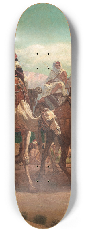 Frederick Goodall - An Arab encampment 8.25 inch art skate deck