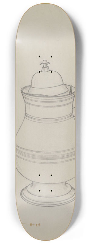 Emilio Zito - Silver Coffee Pot 8.25 inch art skate deck