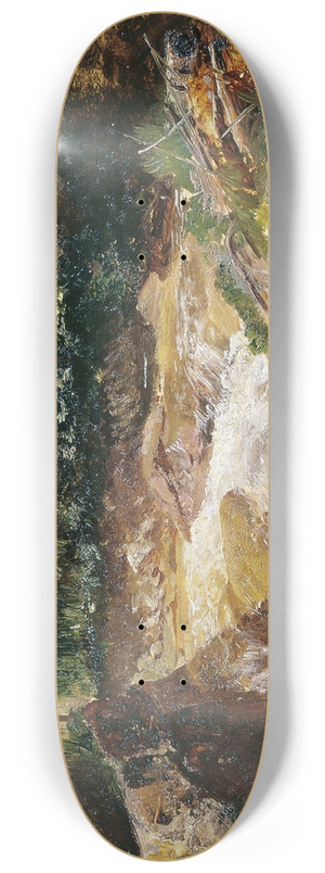 Emil Jakob Schindler - Gebirgsbach in der Ramsau 8.25 inch art skate deck