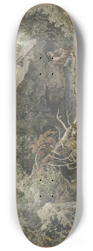 Emil Lugo - Wild stream with hermit 8.25 inch art skate deck