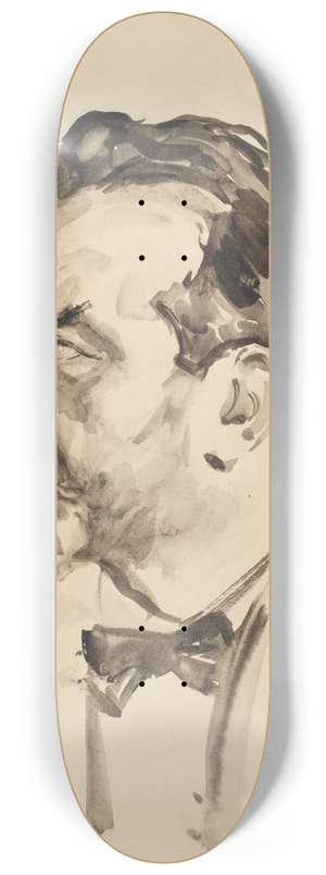 Emil Orlik - Self-Portrait 8.25 inch art skate deck