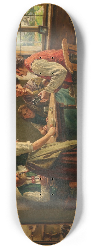 Emil Rau - Unterhaltung in der Stube 8.25 inch art skate deck