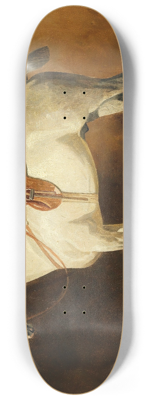 Emil Volkers - Saddled Grey in a Stable 8.25 inch art skate deck