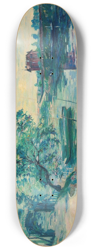 Emmanuel de La Villon - La Guinguette Au Bord De La Seine 8.25 inch art skate deck