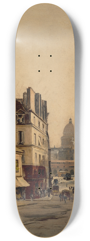 Emmanuel Lansyer - La Rue du Haut-Pav 8.25 inch art skate deck
