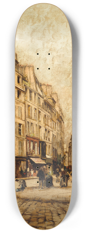 Emmanuel Lansyer - La Rue Galande 8.25 inch art skate deck