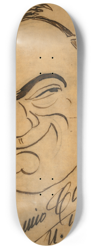 Enrico Caruso - Self-Portrait 8.25 inch art skate deck
