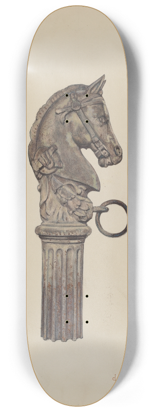 Ernest A. Towers, Jr. - Horse Head Hitching Post 8.25 inch art skate deck