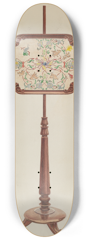 Ernest A. Towers, Jr. - Petit Point Fire Screen 8.25 inch art skate deck