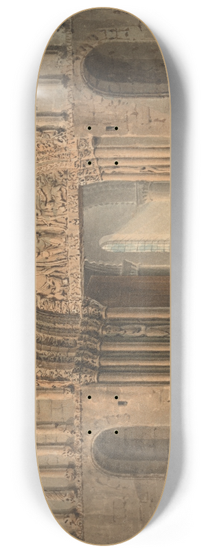 Frederick Mackenzie - The West Door, Rochester Cathedral, Kent 8.25 inch art skate deck