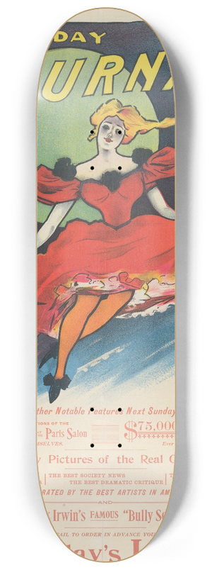 Ernest Haskell - The Sunday Journal 8.25 inch art skate deck