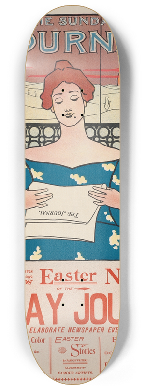Ernest Haskell - The Sunday journal, Easter number 8.25 inch art skate deck