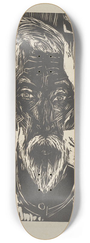 Ernst Ludwig Kirchner - Alter Bauer.  Kopf Senn R. 8.25 inch art skate deck