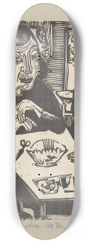 Ernst Ludwig Kirchner - Alte und junge Frau 8.25 inch art skate deck
