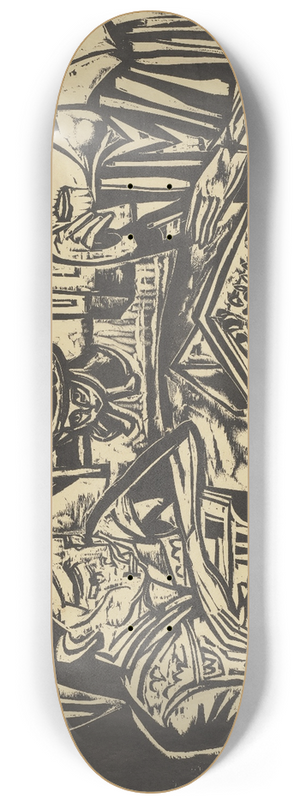 Ernst Ludwig Kirchner - Arbeit am runden Tisch 8.25 inch art skate deck