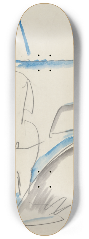 Ernst Ludwig Kirchner - Bather on the Beach 8.25 inch art skate deck