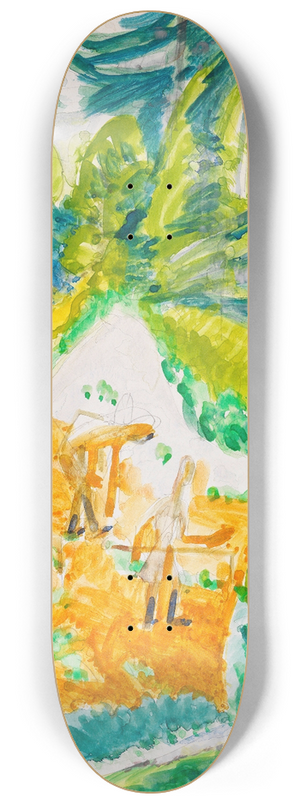 Ernst Ludwig Kirchner - Davoser Landschaft mit Bergbauern 8.25 inch art skate deck