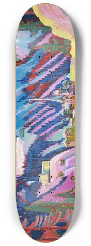 Ernst Ludwig Kirchner - Davos in Winter. Davos in Snow 8.25 inch art skate deck
