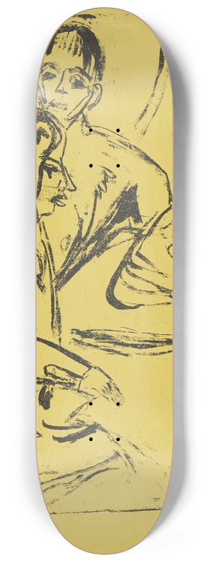Ernst Ludwig Kirchner - Die Rekonvaleszentin.  Mann mit zwei Mdchen 8.25 inch art skate deck