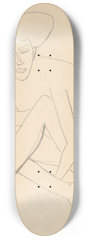 Ernst Ludwig Kirchner - Dodo Seated 8.25 inch art skate deck