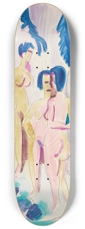 Ernst Ludwig Kirchner - Drei Akte im Bergwald 8.25 inch art skate deck