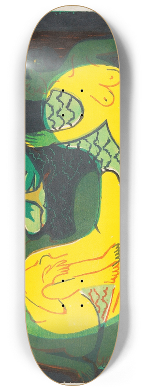 Ernst Ludwig Kirchner - Drei Akte im Walde 8.25 inch art skate deck