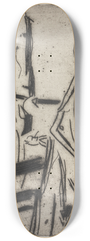 Ernst Ludwig Kirchner - Elbzille mit Kettenschlepper 8.25 inch art skate deck