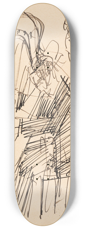 Ernst Ludwig Kirchner - Harfenspieler 8.25 inch art skate deck