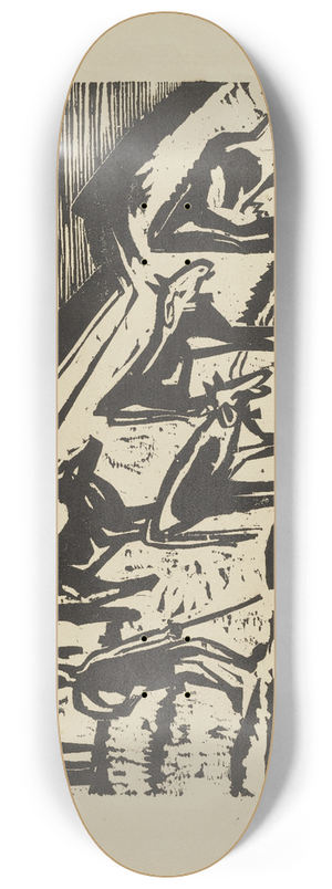 Ernst Ludwig Kirchner - Hirt mit fnf absteigenden Khen 8.25 inch art skate deck