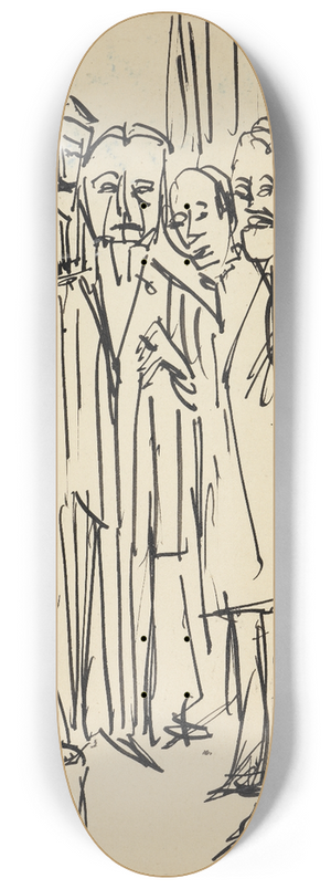 Ernst Ludwig Kirchner - Kollegium 8.25 inch art skate deck