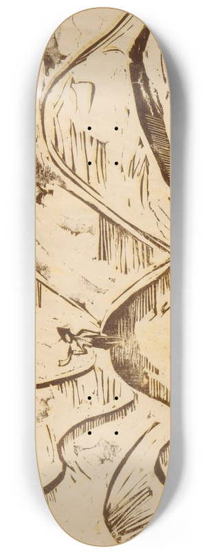 Ernst Ludwig Kirchner - Landschaft mit blasendem Hirten 8.25 inch art skate deck