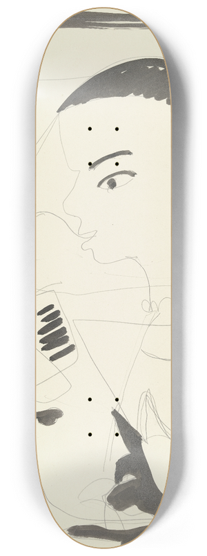 Ernst Ludwig Kirchner - Lesender und junges Mdchen (Strung) 8.25 inch art skate deck