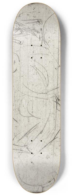 Ernst Ludwig Kirchner - Liegender Bube und Katze 8.25 inch art skate deck