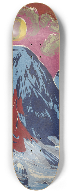 Ernst Ludwig Kirchner - Lngmatte bei Monduntergang 8.25 inch art skate deck