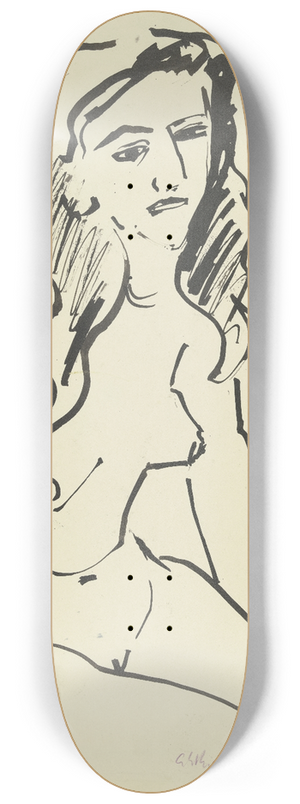 Ernst Ludwig Kirchner - Mdchenakt, sitzend 8.25 inch art skate deck