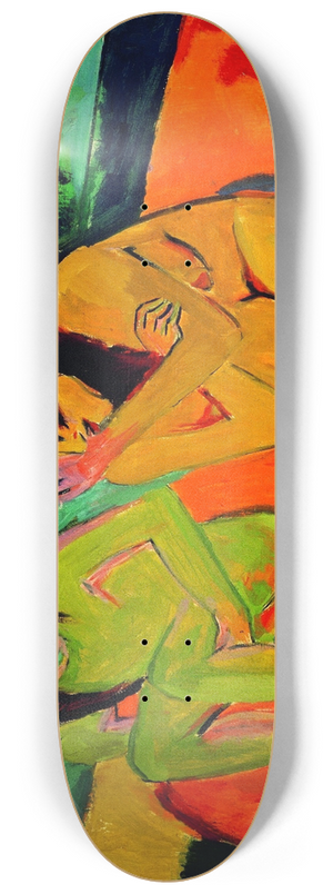 Ernst Ludwig Kirchner - Nackte Mdchen unterhalten sich 8.25 inch art skate deck