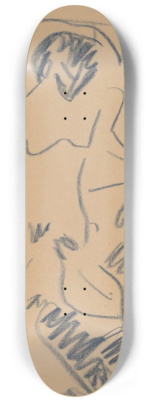 Ernst Ludwig Kirchner - Nude on the Beach 8.25 inch art skate deck