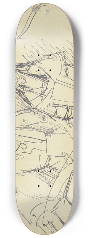 Ernst Ludwig Kirchner - Paar auf einem Sofa am Tisch 8.25 inch art skate deck