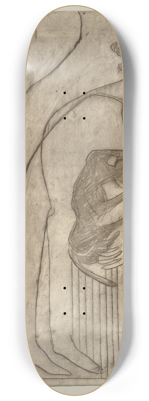 Ernst Ludwig Kirchner - Schlafender mit Katze II 8.25 inch art skate deck