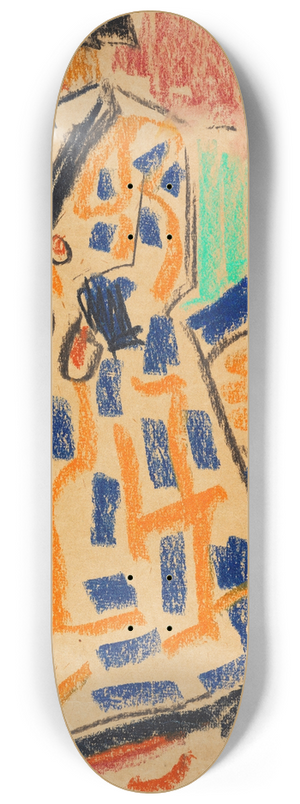 Ernst Ludwig Kirchner - Selbstbildnis mit Modell 8.25 inch art skate deck