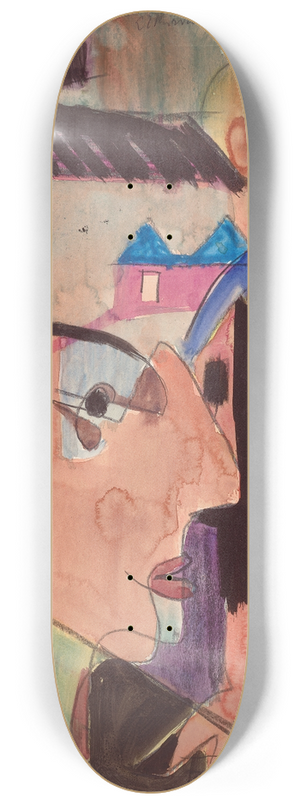 Ernst Ludwig Kirchner - Self-Portrait 8.25 inch art skate deck