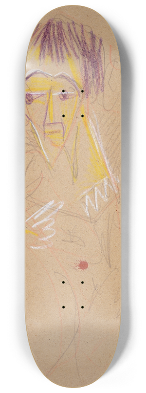 Ernst Ludwig Kirchner - Self-portrait, drawing 8.25 inch art skate deck