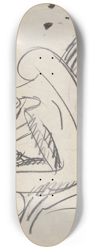 Ernst Ludwig Kirchner - Sitting female nude 8.25 inch art skate deck