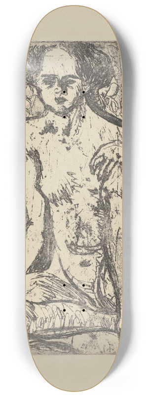 Ernst Ludwig Kirchner - Sitzender Mdchenakt 8.25 inch art skate deck