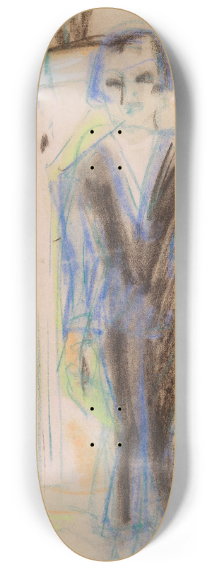 Ernst Ludwig Kirchner - Stehende Dame im Abendkleid 8.25 inch art skate deck