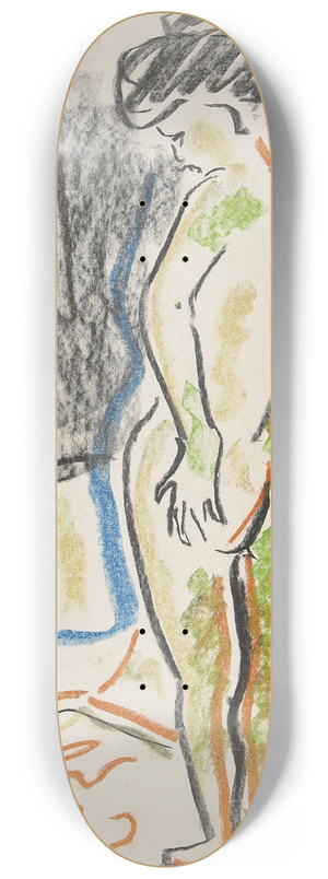 Ernst Ludwig Kirchner - Stehender weiblicher Akt 8.25 inch art skate deck